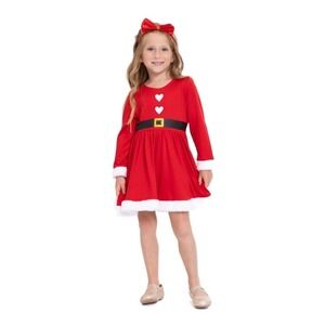 Christmas Dress With Santa Hat 12M Girl (690-7)